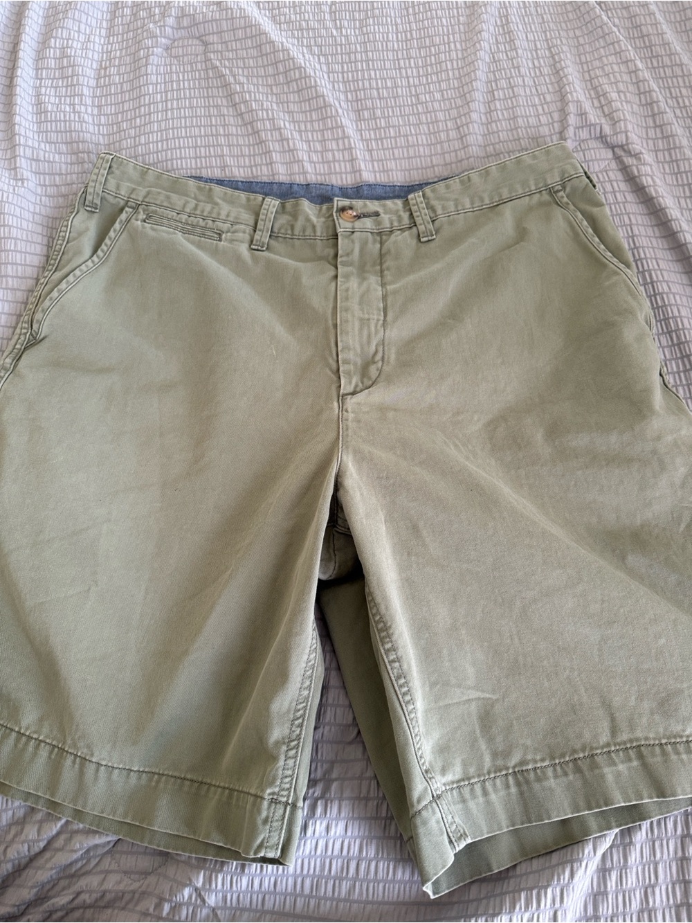 Polo by Ralph Lauren Men's Sage Green Flat-Front Shorts